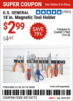 18 in. Magnetic Tool Holder
