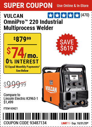 OmniPro™ 220 Industrial Multiprocess Welder with 120/240 Volt Input
