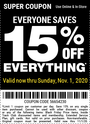 15 Off With No Exclusions Through Sunday Nov 1 Harbor Freight Coupons