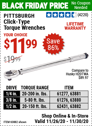 Harbour freight torque deals wrench