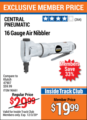 Central Pneumatic 16 Gauge Air Nibbler