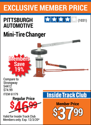 Harbor freight deals mini tire changer