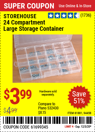STOREHOUSE Vacuum Storage Bags Set of Three for $3.99 – Harbor Freight  Coupons