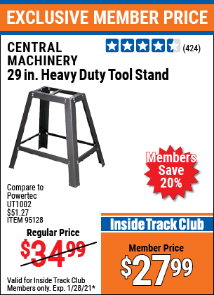 CENTRAL MACHINERY 300 Lb. Capacity Mobile Base for $29.99 – Harbor Freight  Coupons
