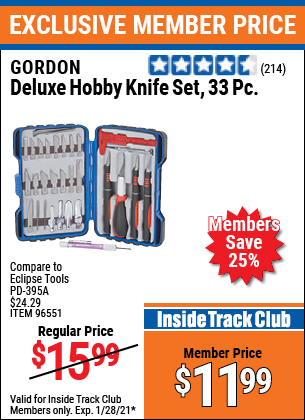 Harbor Freight - Gordon hobby knife set 