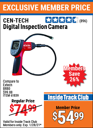 Cen-tech Digital Inspection Camera For 5499 Harbor Freight Coupons