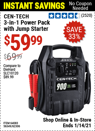 Harbor freight deals car jump starter