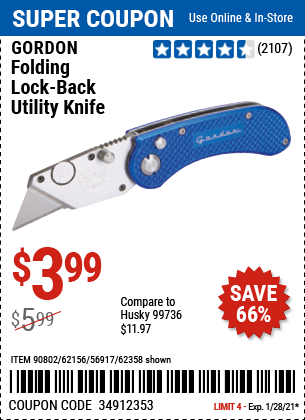 Folding Lock Back Utility Knife