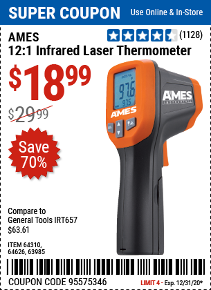General Tools & Instruments Non-contact Digital Thermometer Infrared  Thermometer at