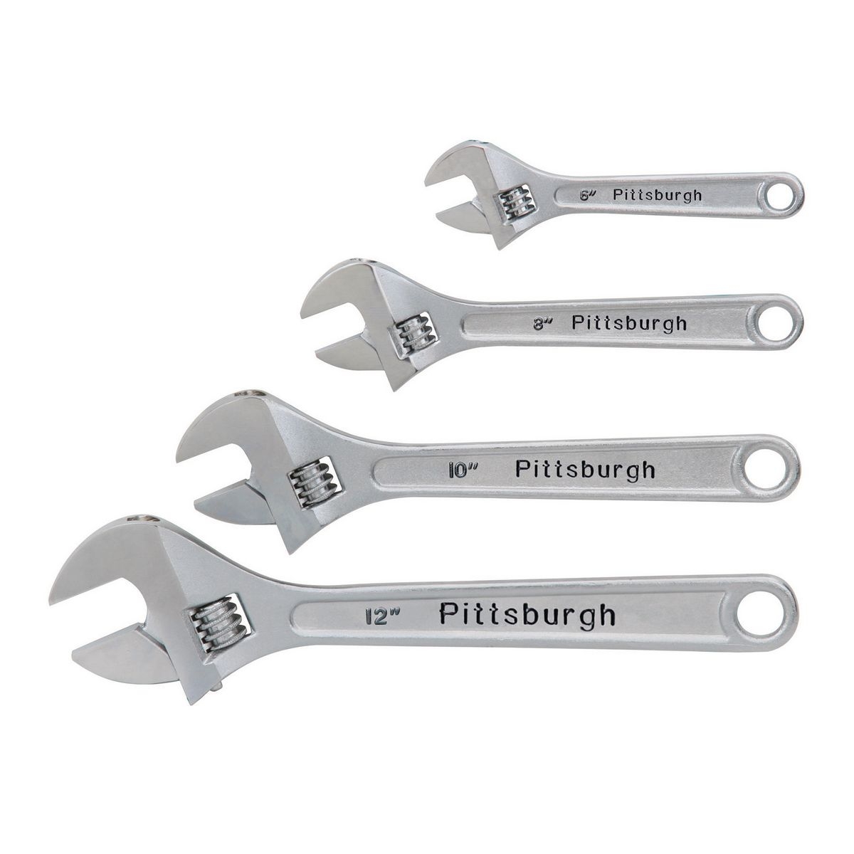 PITTSBURGH 4 Pc Adjustable Wrench Set - Item 00903 / 60690 / 63715 / 69427