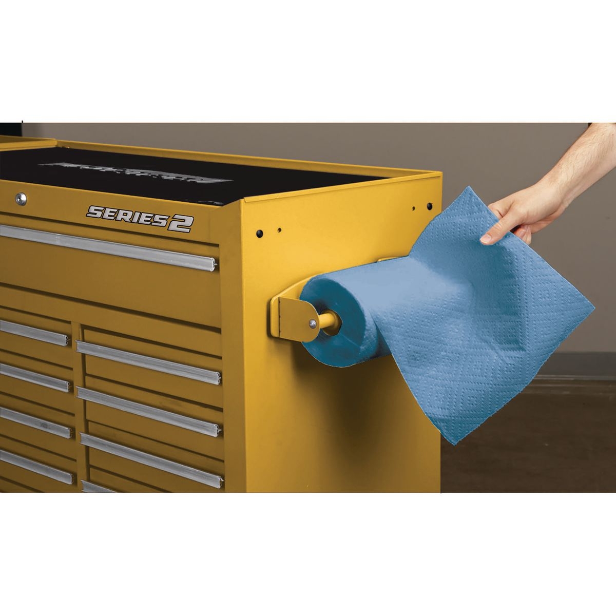 U.S. GENERAL Magnetic Paper Towel Holder - Yellow - Item 56456