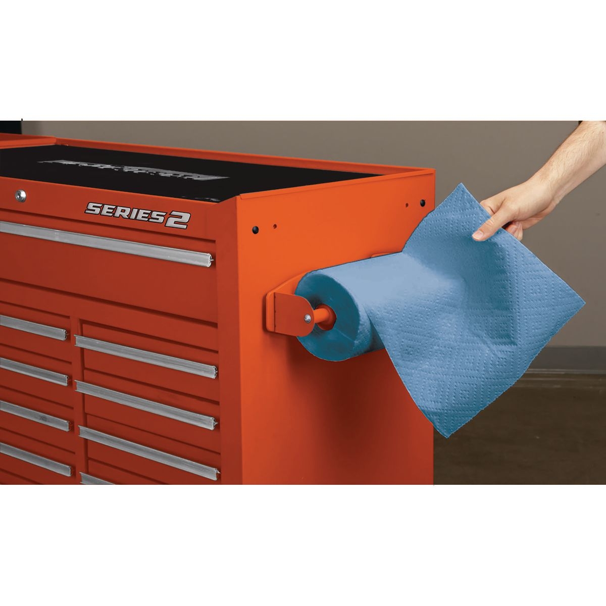 U.S. GENERAL Magnetic Paper Towel Holder - Orange - Item 56457