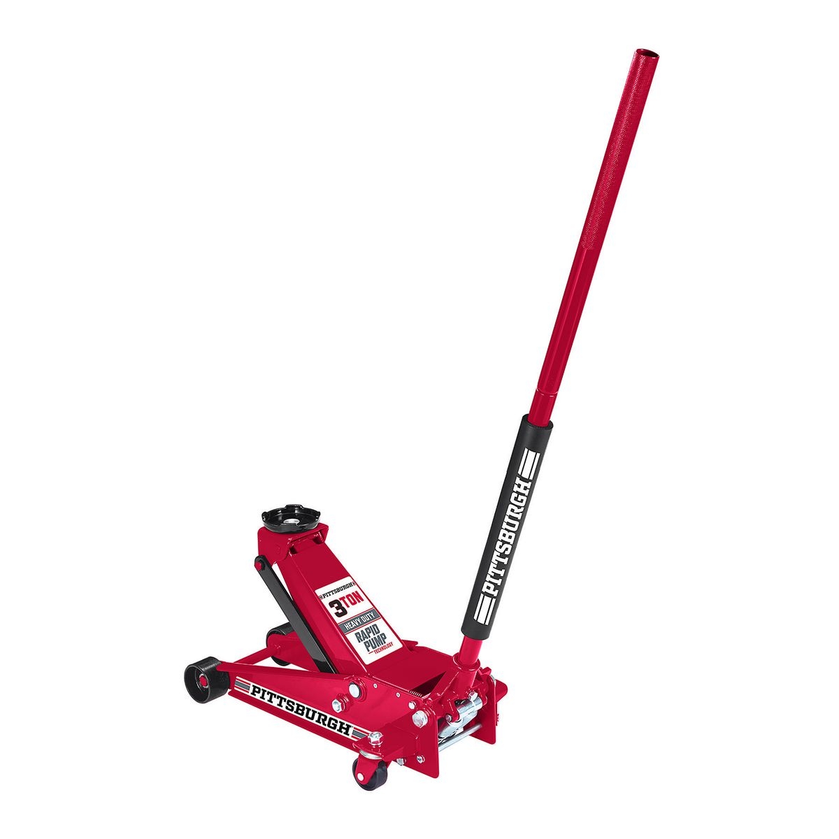 PITTSBURGH AUTOMOTIVE 3 Ton Steel Heavy Duty Floor Jack With Rapid Pump - Item 56624 / 56621 / 56622 / 56623