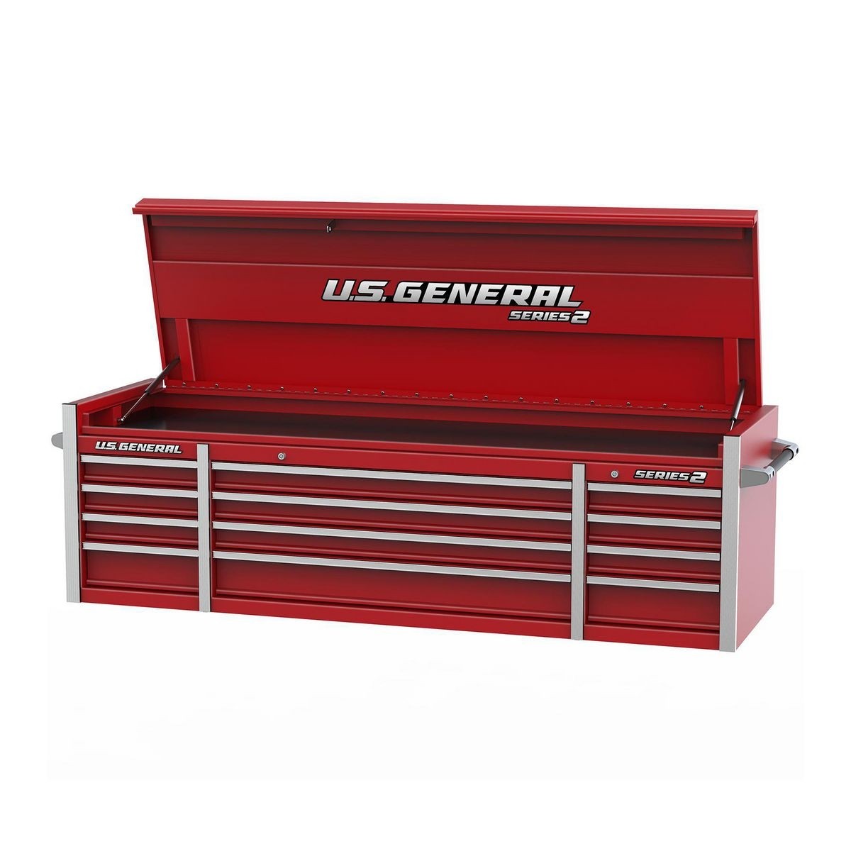 U.S. GENERAL 72 In. Triple Bank Top Chest - Red – Item 57540