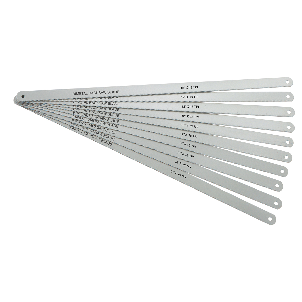 PORTLAND 12 in. 18 TPI Bi-metal Hacksaw Blades 10 Pk. - Item 60283 / 38758