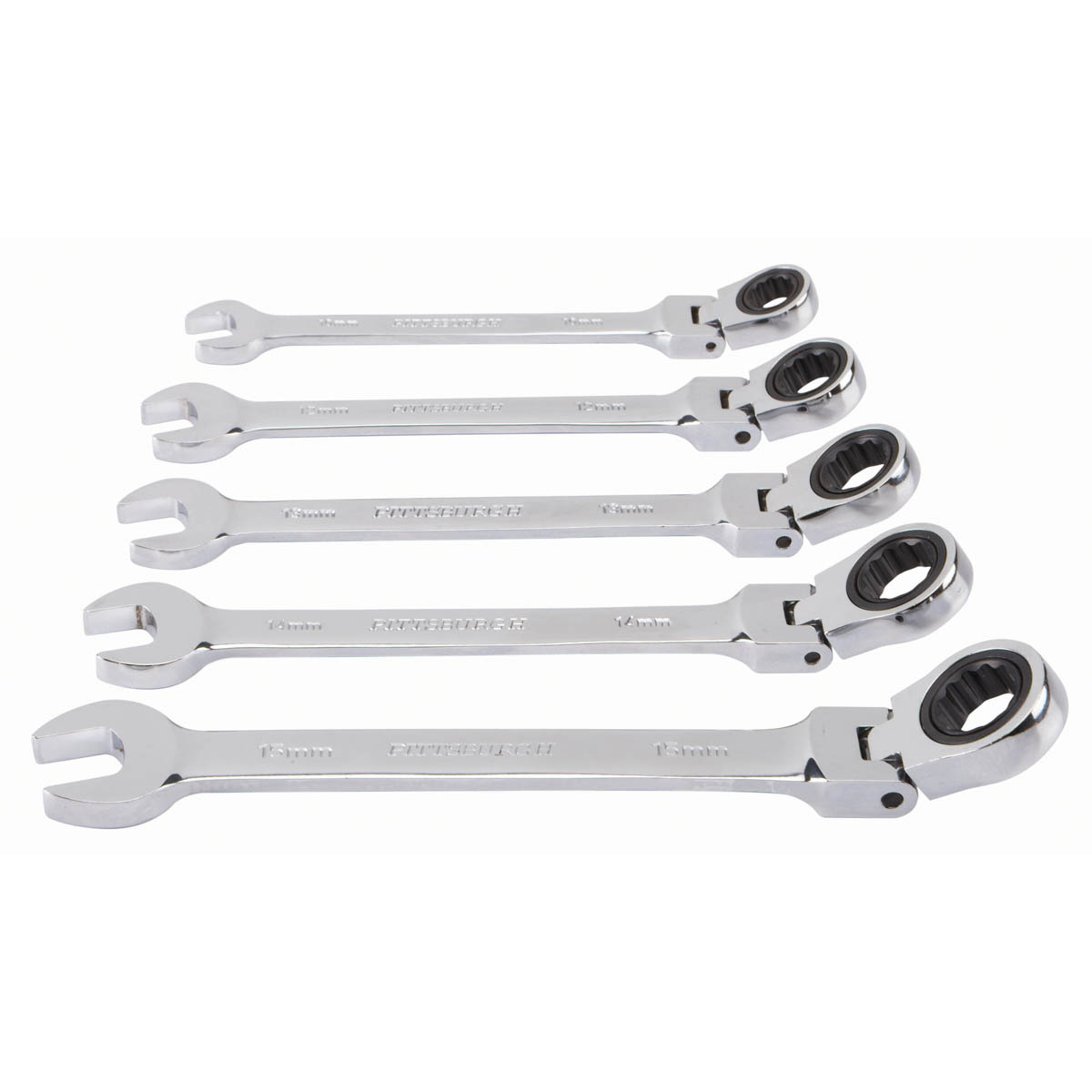 PITTSBURGH Metric Flex-Head Combination Ratcheting Wrench Set 5 Pc. - Item 60592 / 61710 / 66286 / 93791 / 96423
