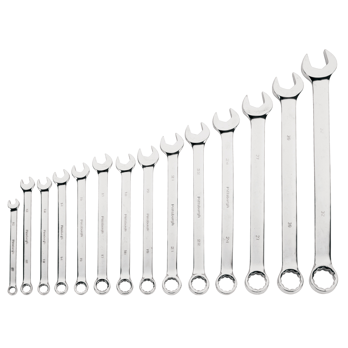 PITTSBURGH Metric V-Groove Combination Wrench Set 14 Pc. - Item 63063 / 64363