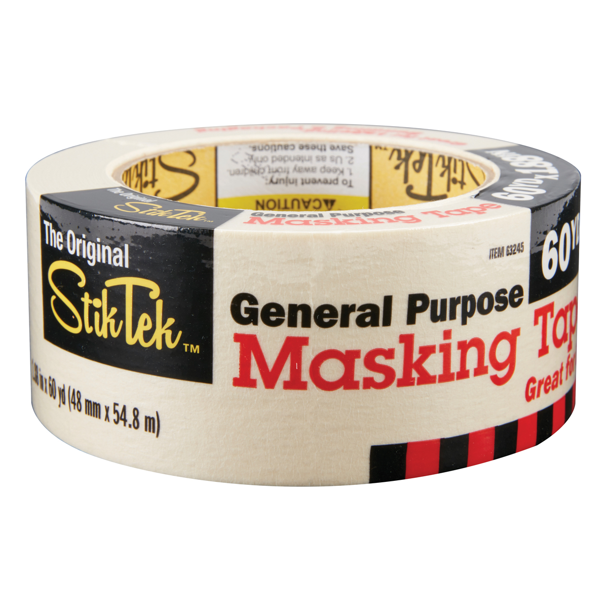 STIKTEK 60 yd. x 1.88 in. General Purpose Masking Tape - Item 63245