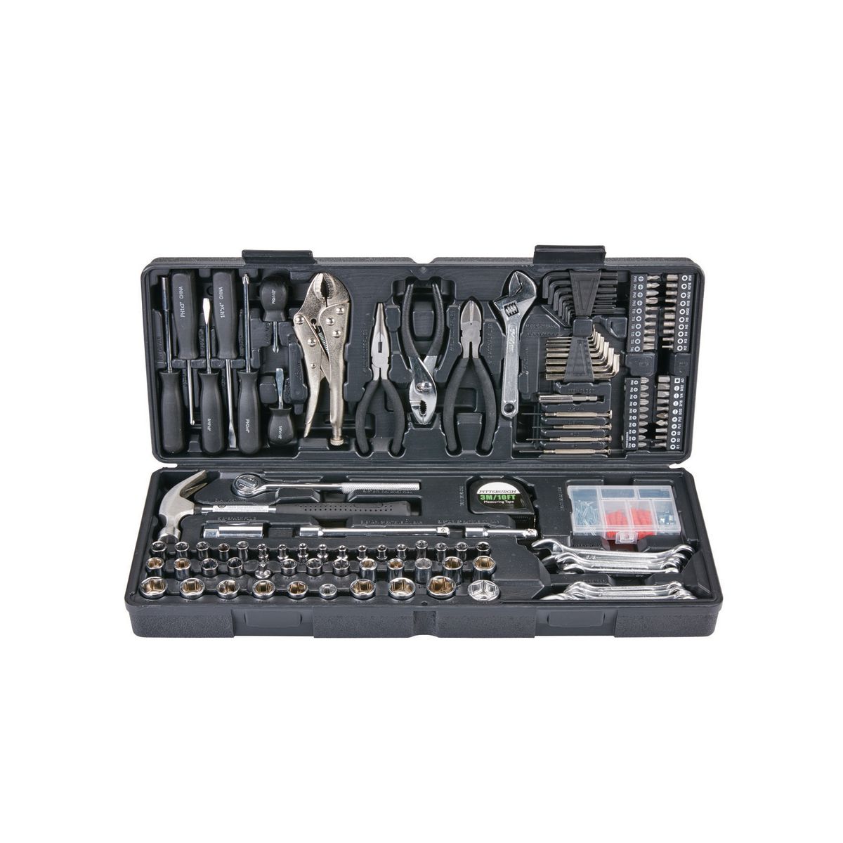 PITTSBURGH® 130 Pc Tool Kit With Case - Item 63248 / 68998 / 69331 / 63091 / 64263