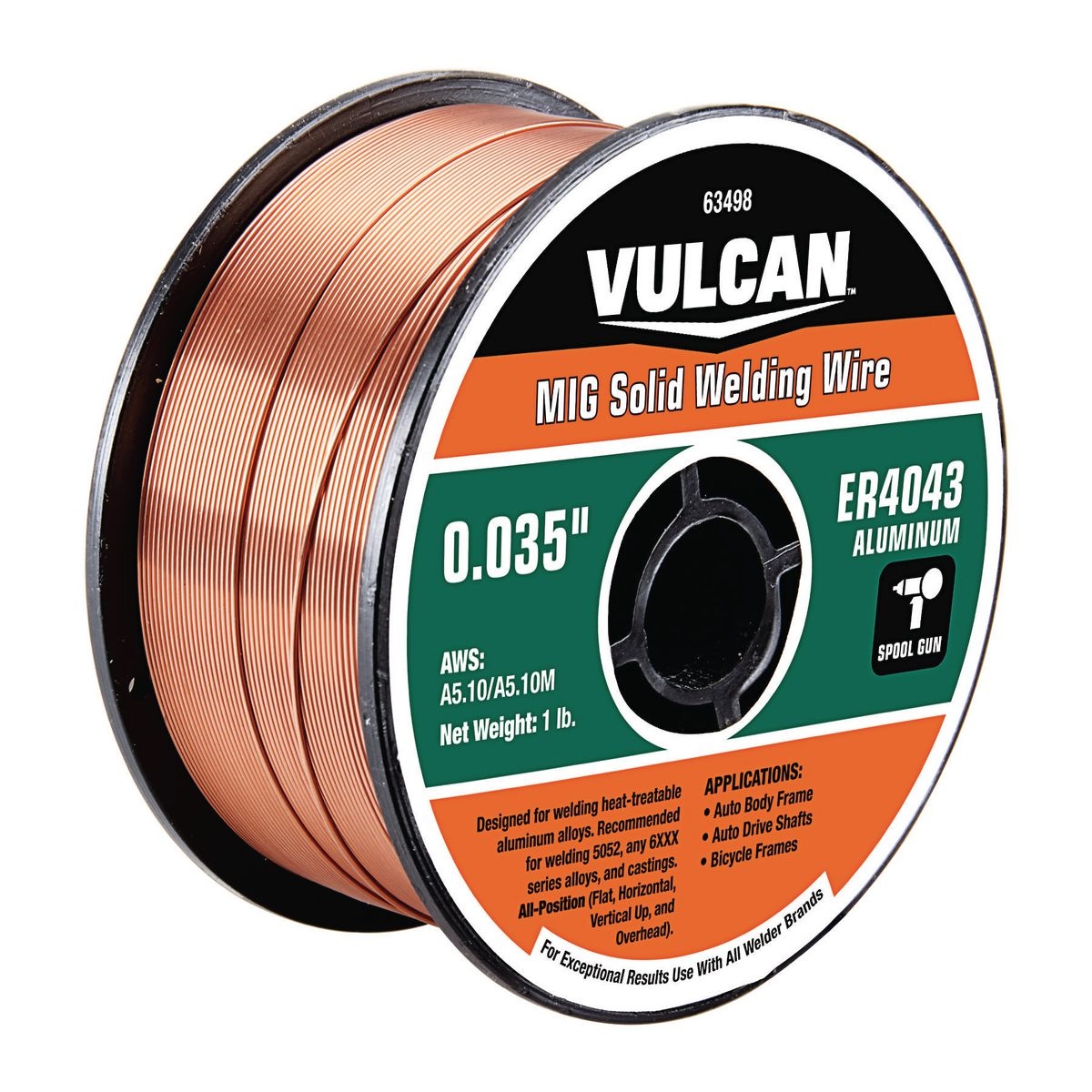 VULCAN 0.035 in. ER4043 MIG Solid Welding Wire 1.00 lb. Roll - Item 63498