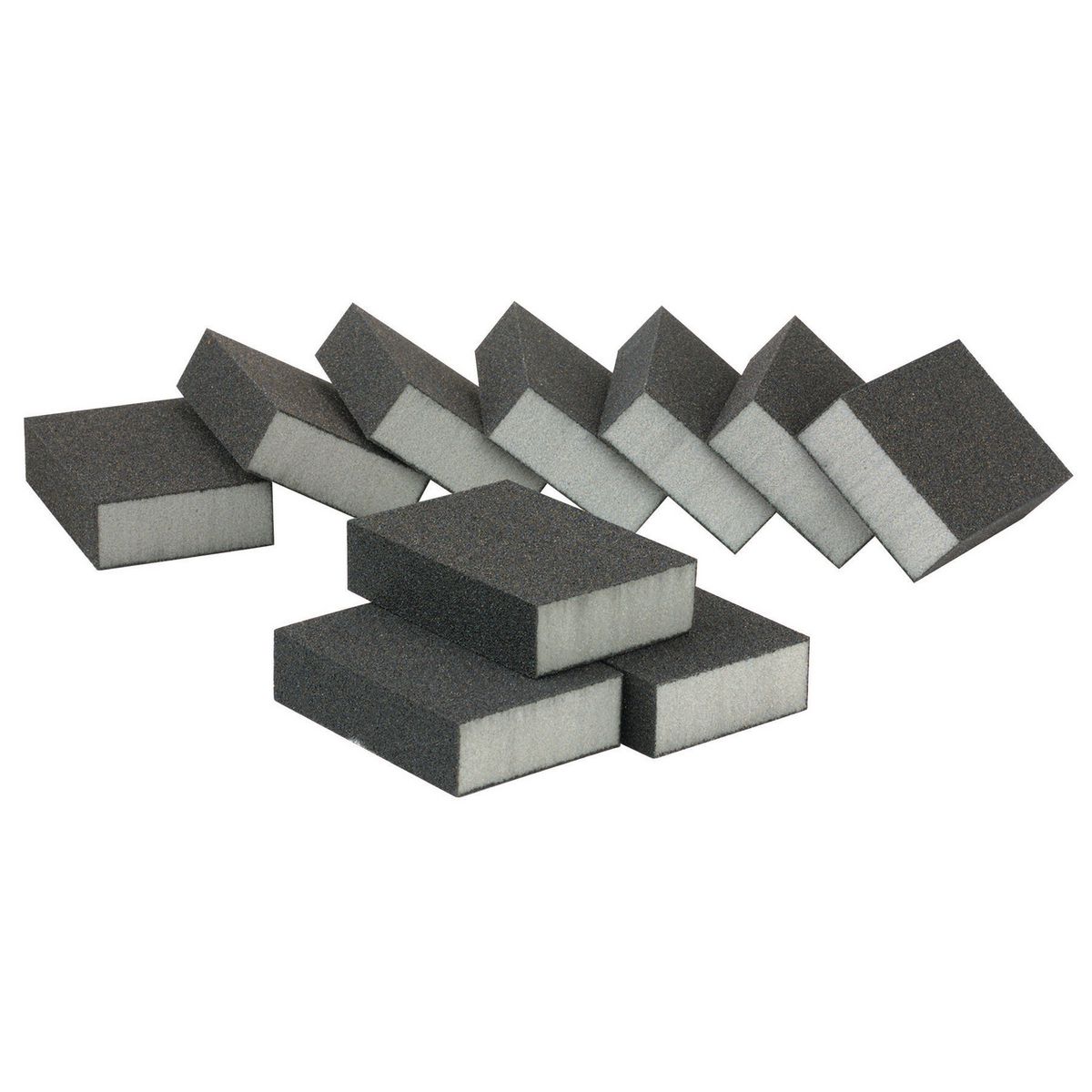 WARRIOR Aluminum Oxide Sanding Sponges - Fine Grade 10 Pk. - Item 63912 / 46753