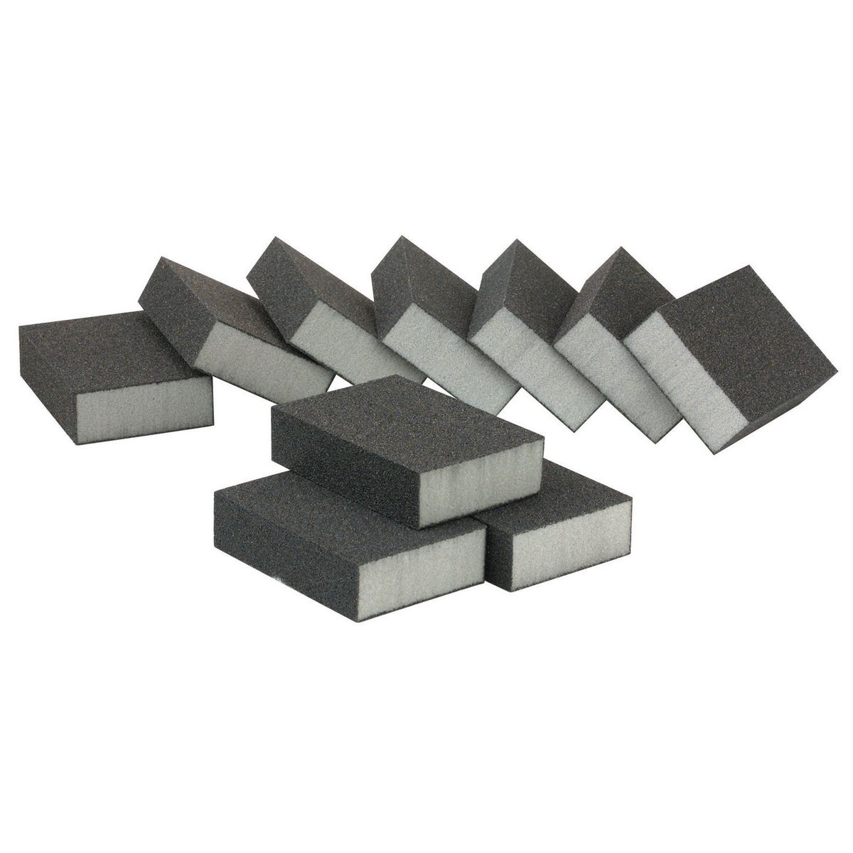 WARRIOR Aluminum Oxide Sanding Sponges - Medium Grade 10 Pk. - Item 63915 / 46752