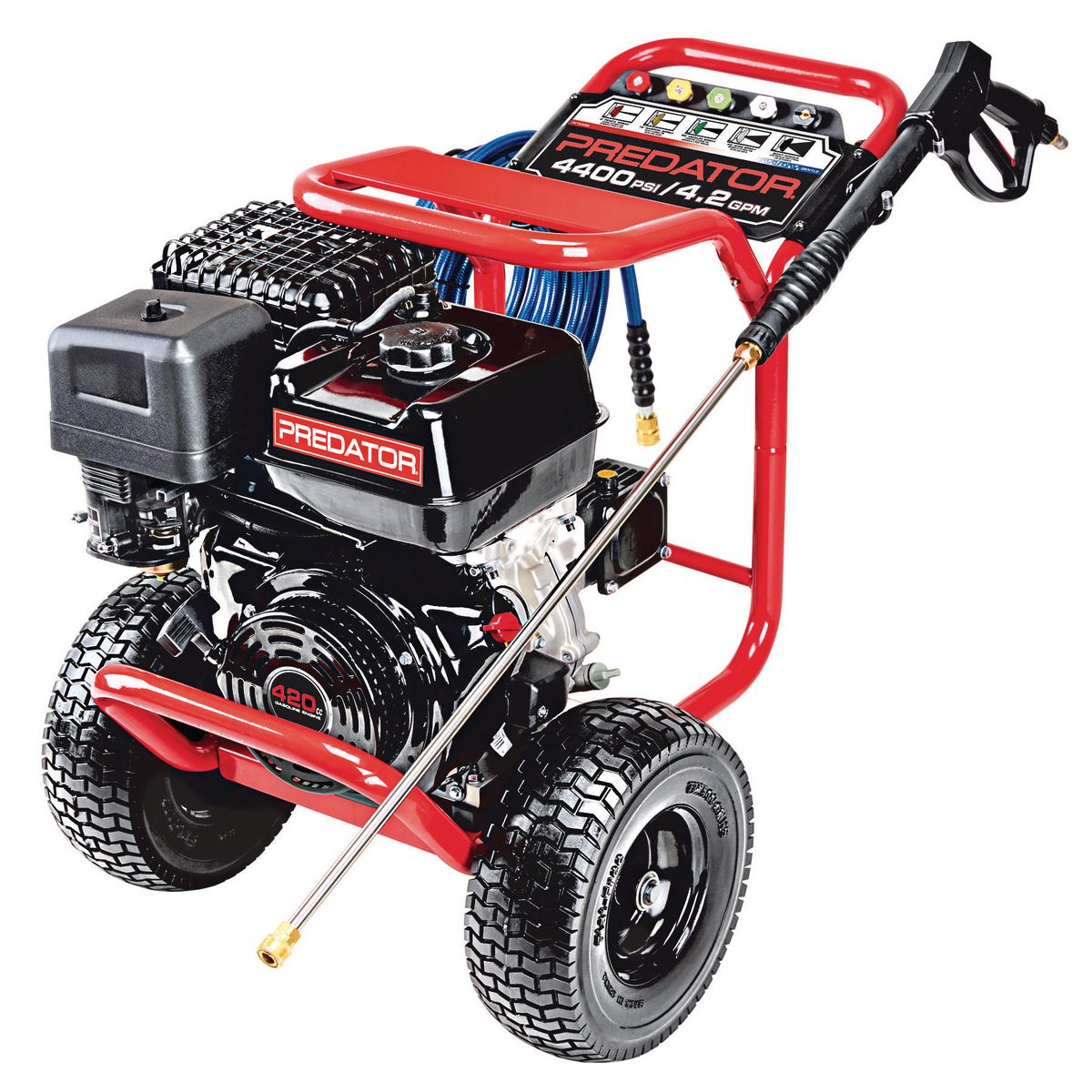 PREDATOR 4400 PSI 4.2 GPM 13 HP (420cc) Commercial Duty Pressure Washer CARB - Item 64199