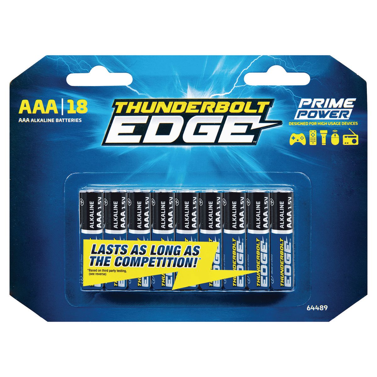 THUNDERBOLT EDGE AAA Alkaline Batteries - 18 Pk. – Item 64489