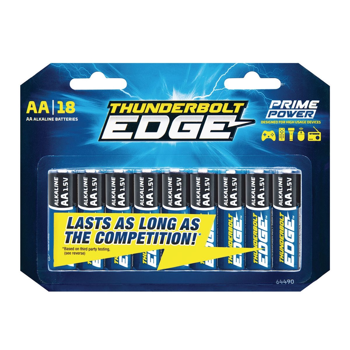 THUNDERBOLT EDGE Alkaline Batteries - Item 64490 / 64489