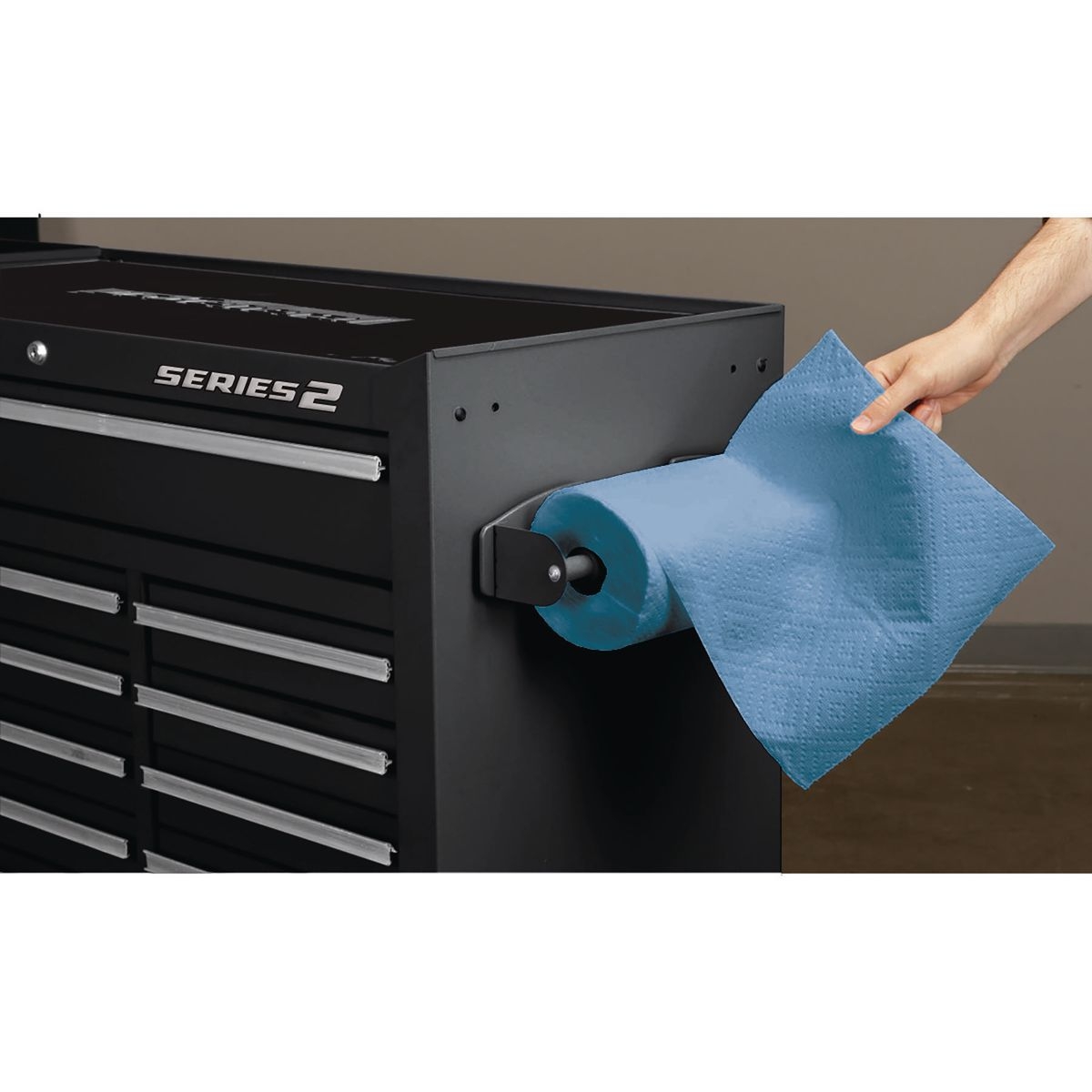 U.S. GENERAL Magnetic Paper Towel Holder - Black - Item 64645