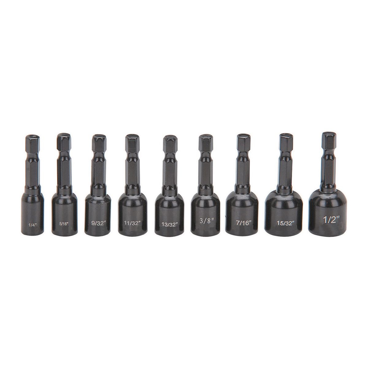 WARRIOR SAE Quick Release Magnetic Nutsetter Set 9 Pc. - Item 65806 / 68478
