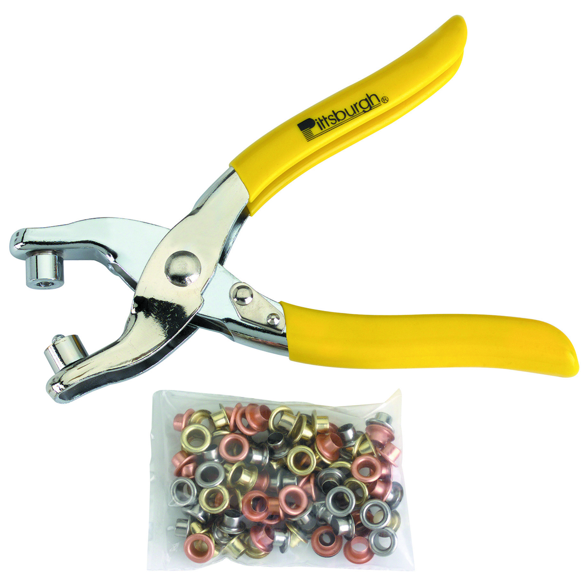 PITTSBURGH Grommet Pliers with 100 Grommets - Item 66707