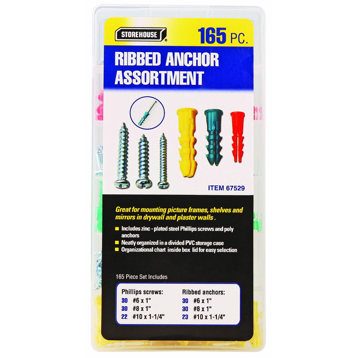 STOREHOUSE Ribbed Anchor Assortment 165 Pc. - Item 67529