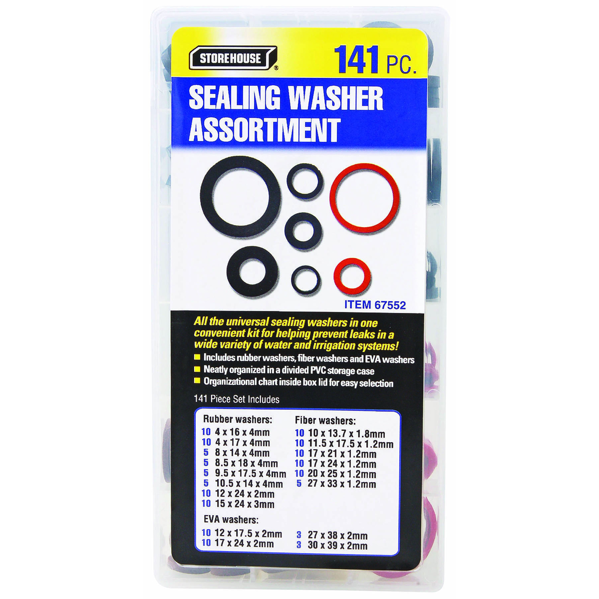 STOREHOUSE 141 Piece Washer/Seal Assortment - Item 67552