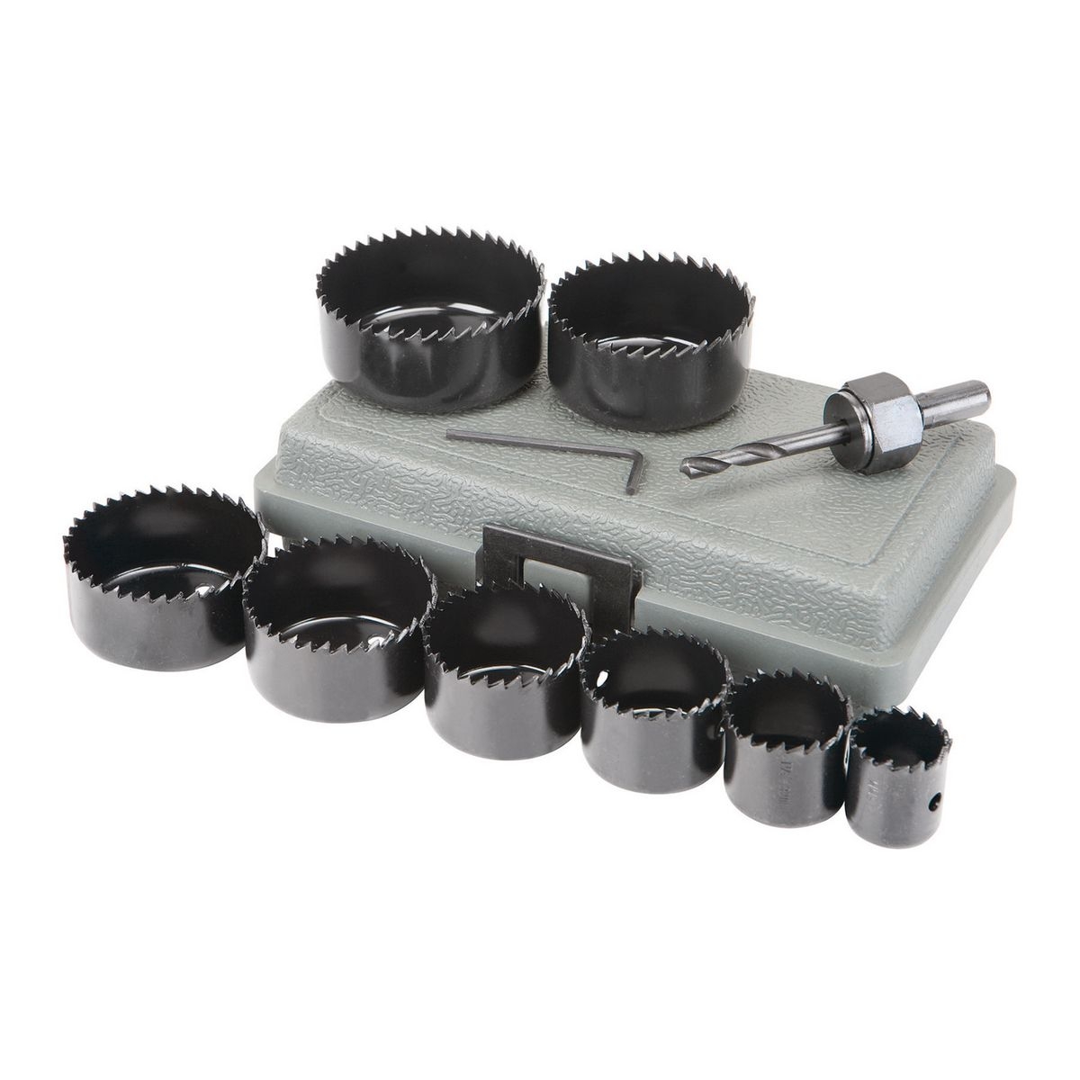 WARRIOR 1 In - 2-1/2 In Carbon Steel Hole Saw Set 11 Pc. - Item 68114 / 69070