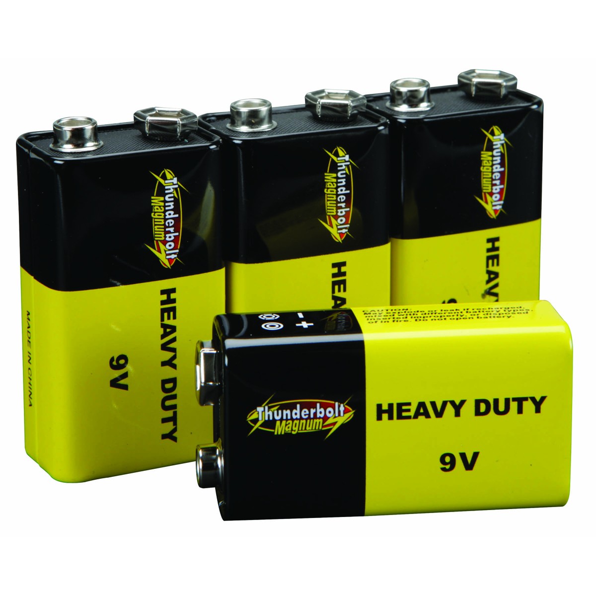 THUNDERBOLT Heavy Duty Batteries 9V - 4 Pk. - Item 68383