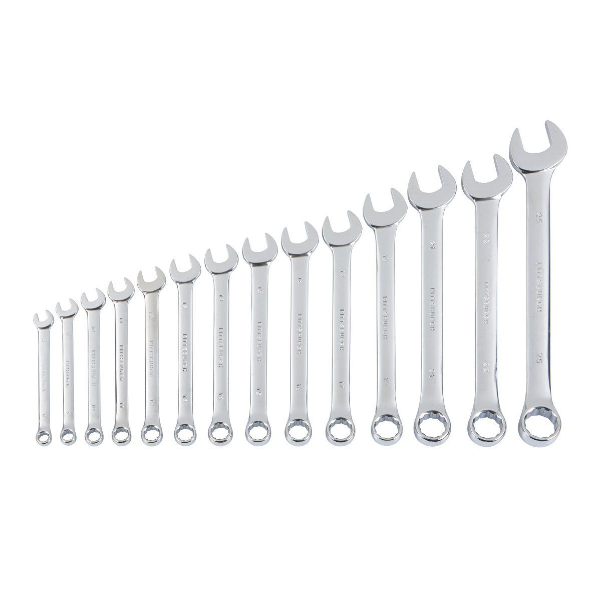 PITTSBURGH 14 Pc Fully Polished Metric Combination Wrench Set - Item 68790