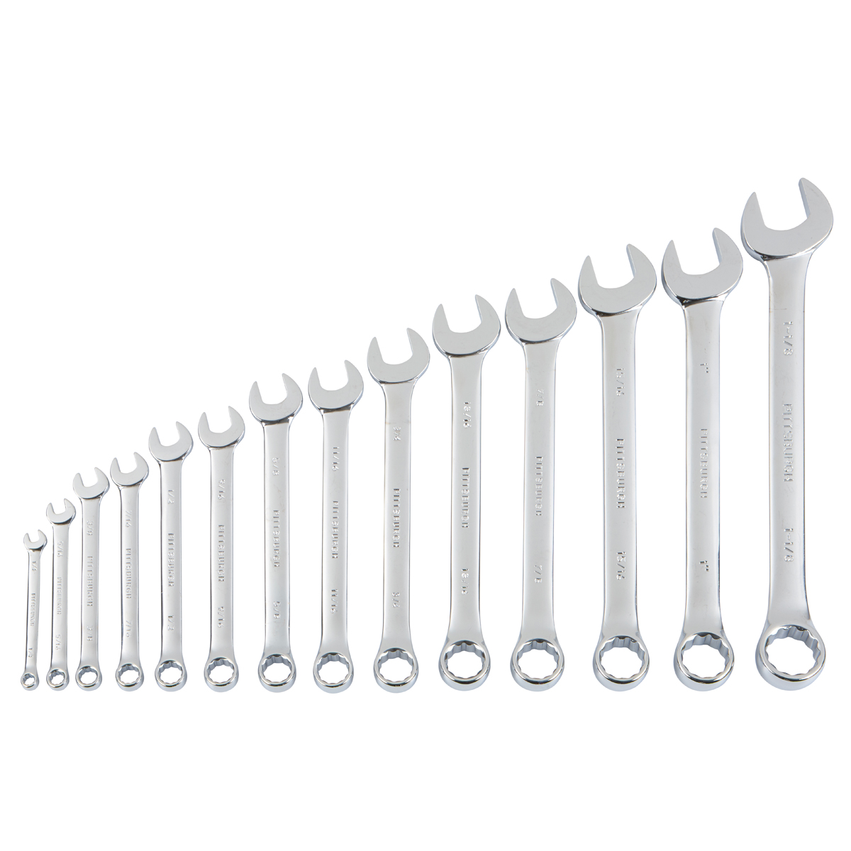PITTSBURGH 14 Pc Fully Polished SAE Combination Wrench Set - Item 68792