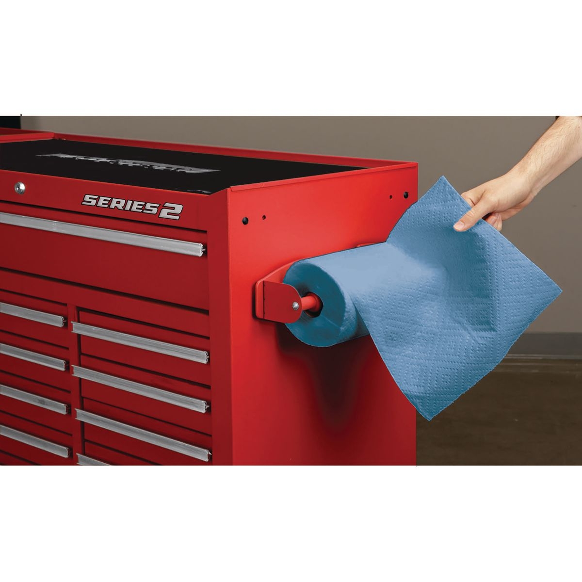 U.S. GENERAL Magnetic Paper Towel Holder - Red - Item 69321 / 67700