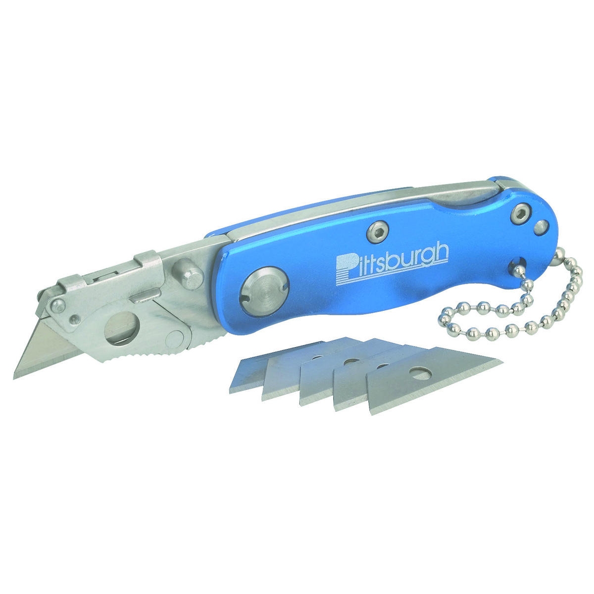 PITTSBURGH Mini Folding Lock-Back Utility Knife with Five Blades - Item 93439 / 92833 / 92845