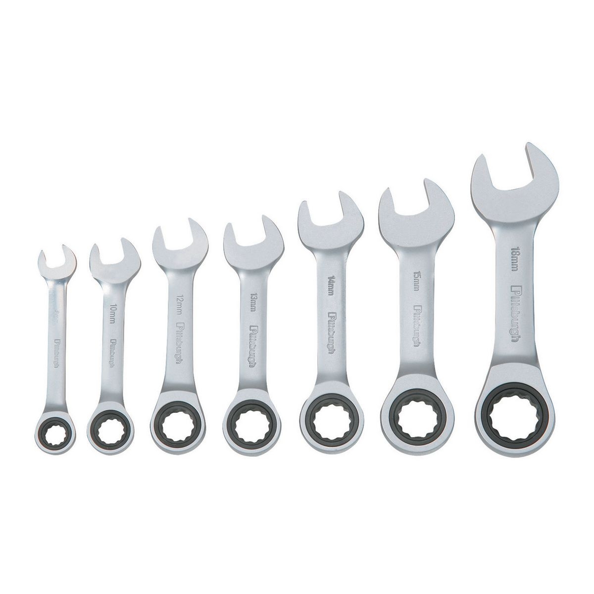 PITTSBURGH Metric Stubby Combination Ratcheting Wrench Set 7 Pc. - Item 93922 / 61402