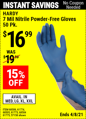 8 mil nitrile gloves harbor freight