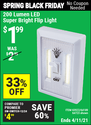 Super bright store flip light