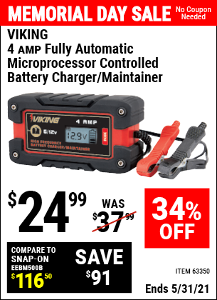 Viking 4 Amp Battery Charger