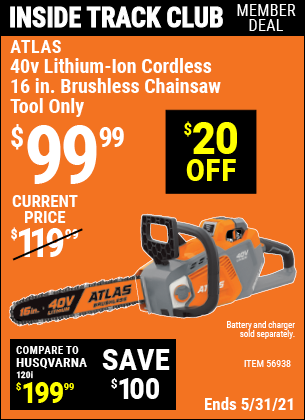 ATLAS 40V Lithium-Ion Cordless 16 In 