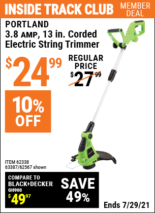 PORTLAND 13 in. Electric String Trimmer 