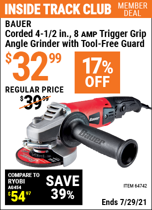 Heavy Duty Trigger Grip Angle Grinder 