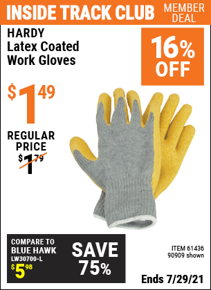 harbor freight latex coated work gloves