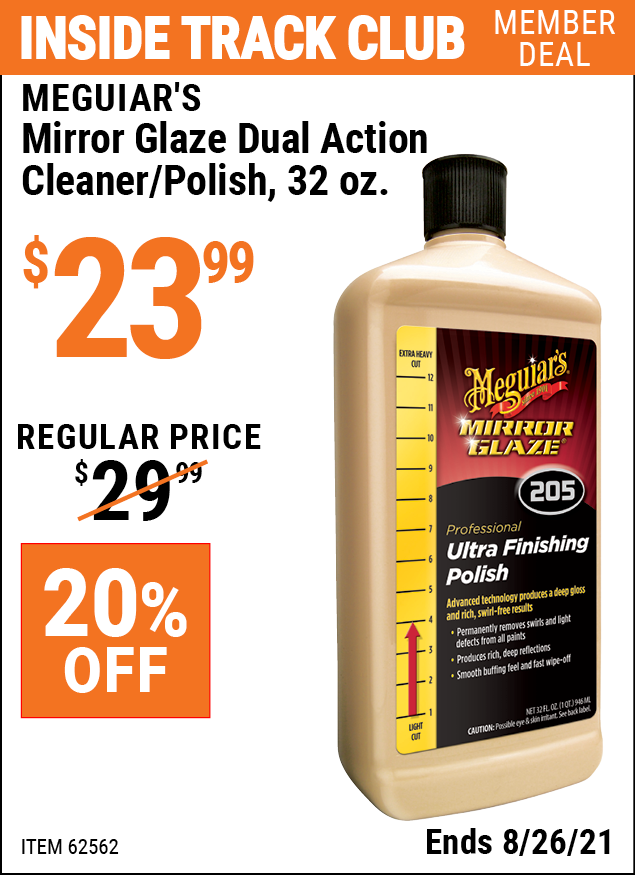 MEGUIAR’S 32 Oz. Meguiar’s Dual Action Cleaner Polish for 23.99