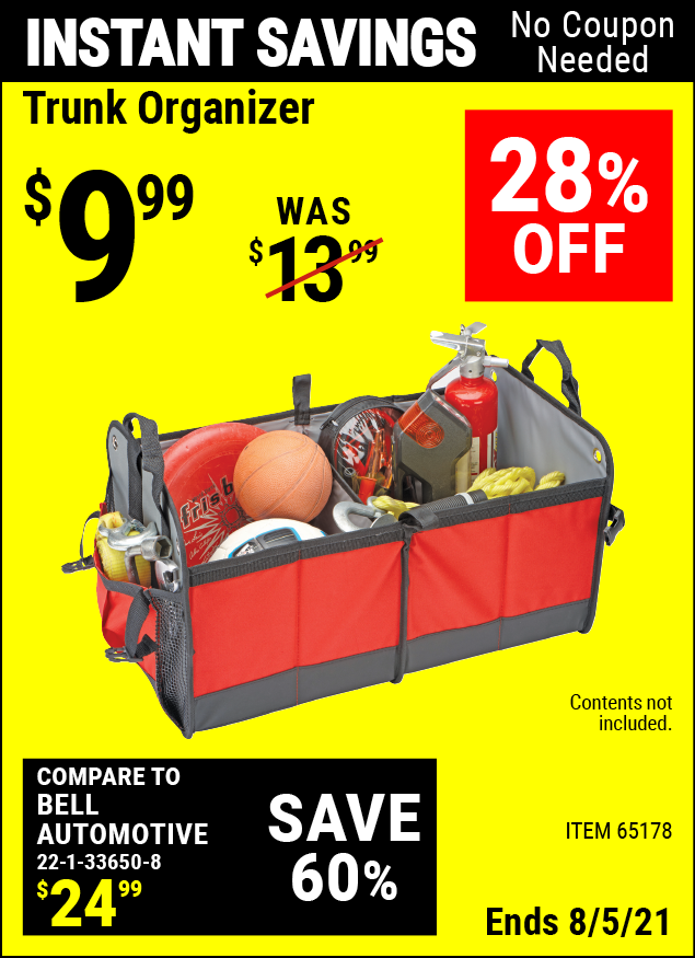 HFT Trunk Organizer for $9.99 – Harbor Freight Coupons